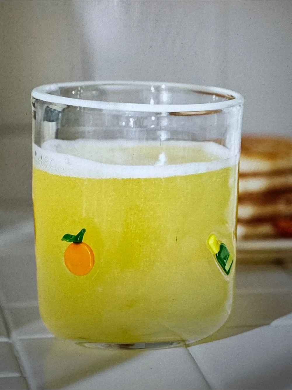 Anthropologie Mimosa Icon Juice Glass